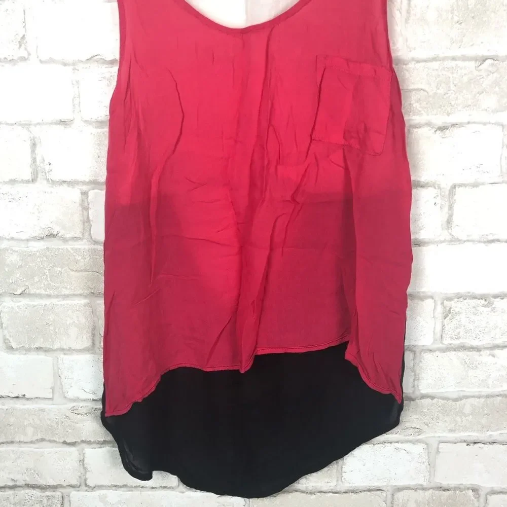 Multi-colored Hi-Low Open Back Tank Top Size L